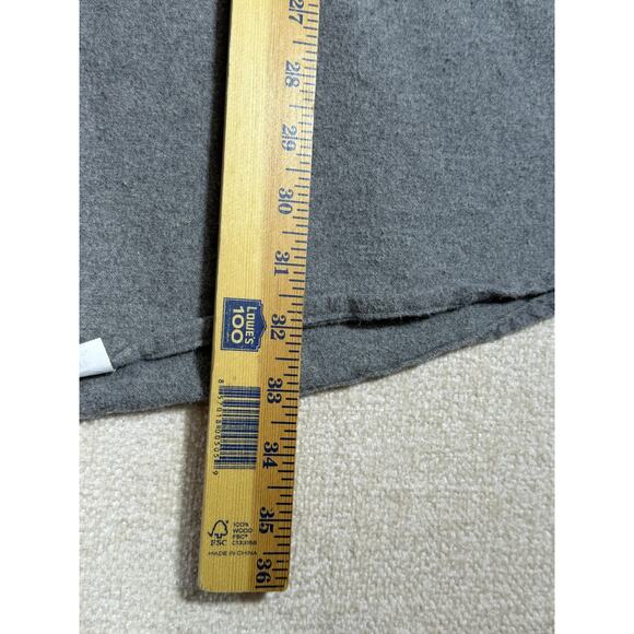 St Johns Bay Men 2XL Gray Chamois Cloth Long Sleeve Button Front Heavy Shirt - Picture 7 of 8